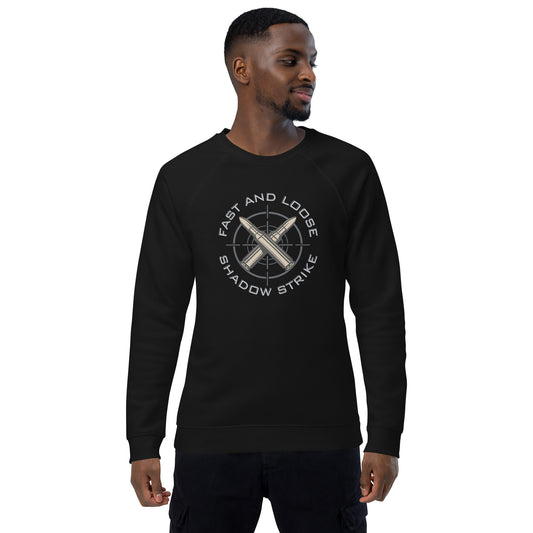 Fast and Loose | Unisex organic raglan sweatshirt