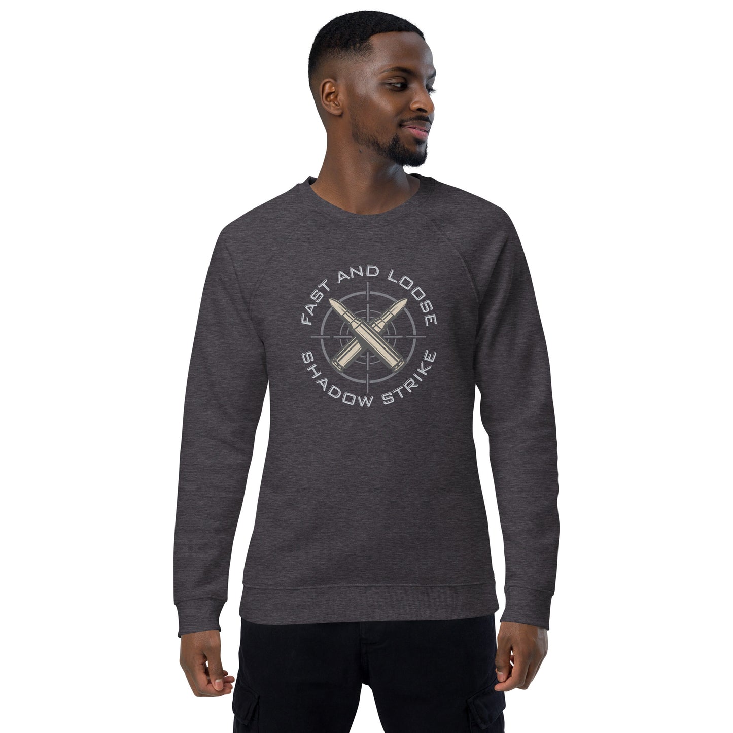 Fast and Loose | Unisex organic raglan sweatshirt
