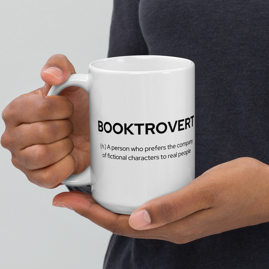 Booktrovert | White glossy mug