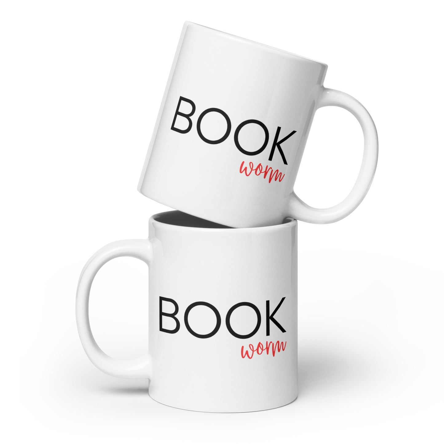 Bookworm | White glossy mug