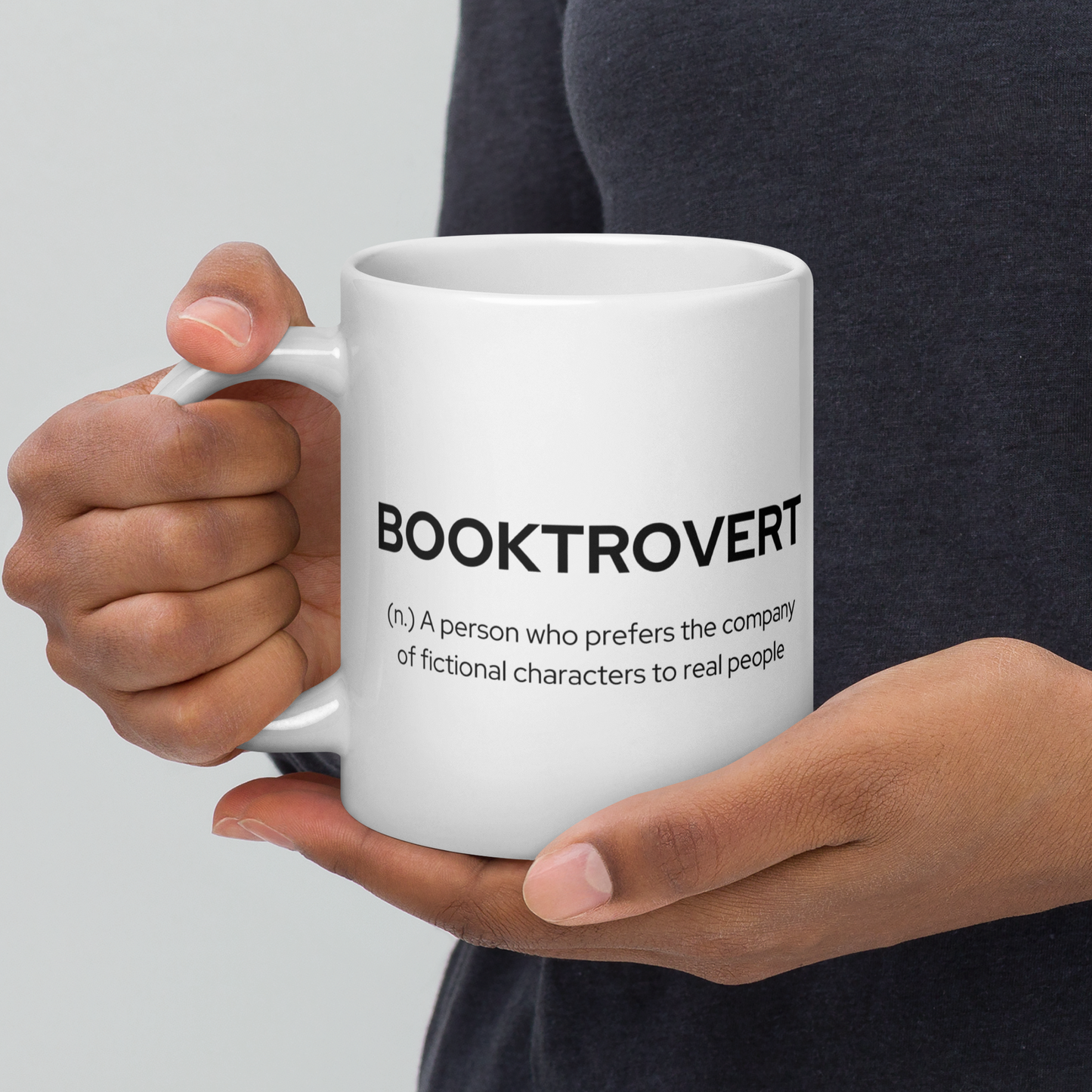 Booktrovert | White glossy mug